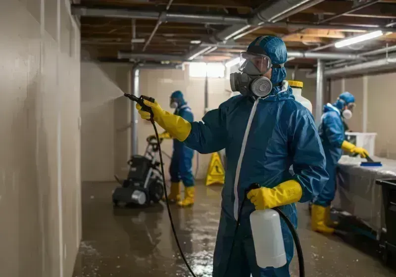 Basement Sanitization and Antimicrobial Treatment process in Homer Glen, IL