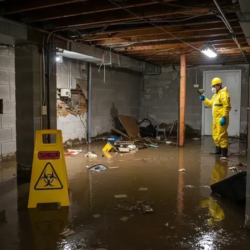 Flooded Basement Electrical Hazard in Homer Glen, IL Property